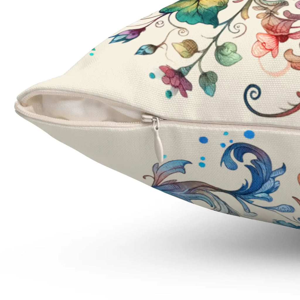 Colorful Birds Throw Pillow - Spun Polyester Square - DipaliZ