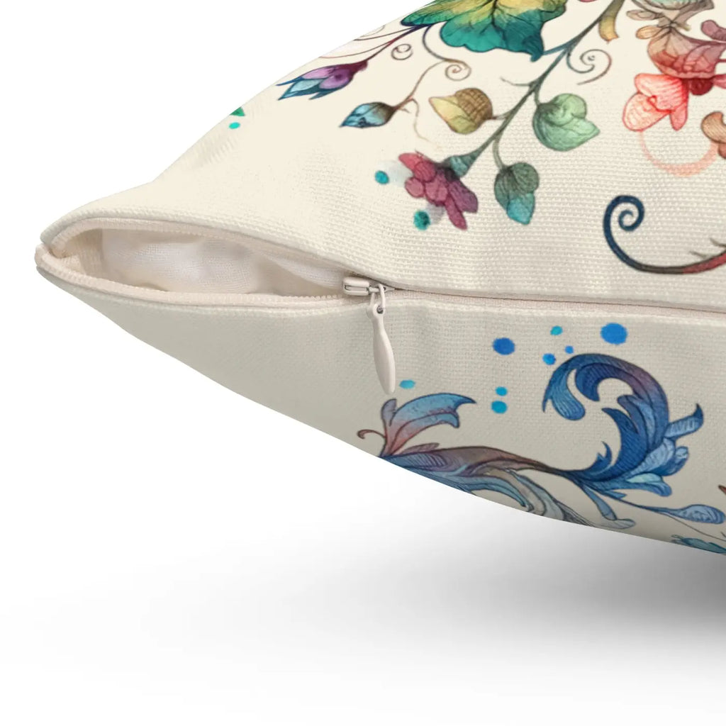 Colorful Birds Throw Pillow - Spun Polyester Square - DipaliZ