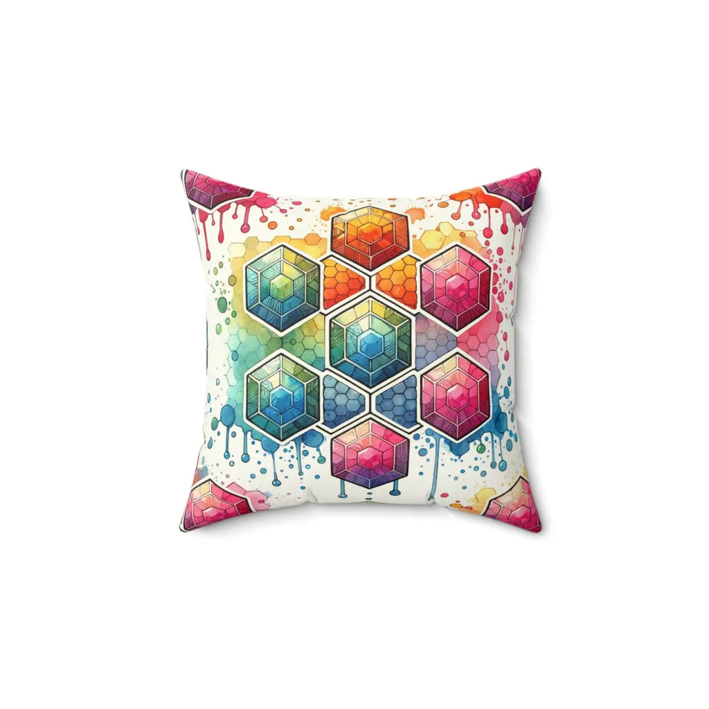Vibrant Throw Pillows - Colorful Geometrical Designs - DipaliZ