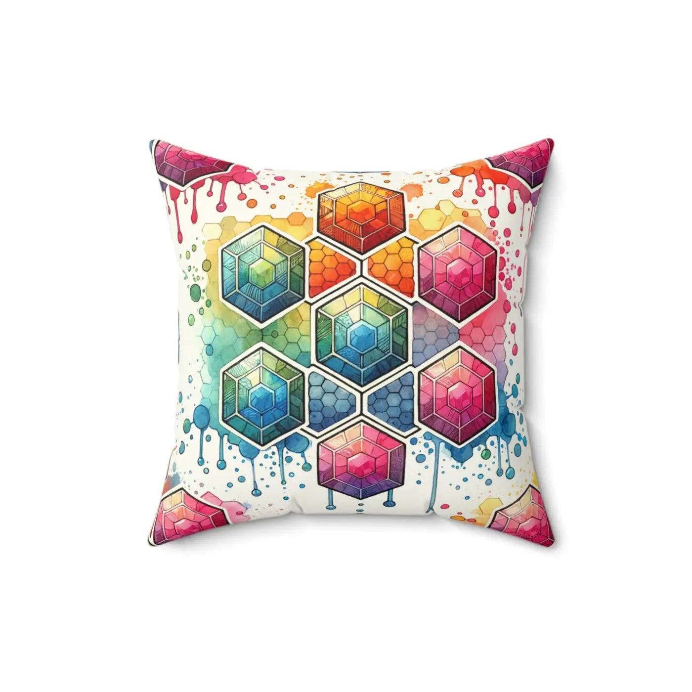 Vibrant Throw Pillows - Colorful Geometrical Designs - DipaliZ