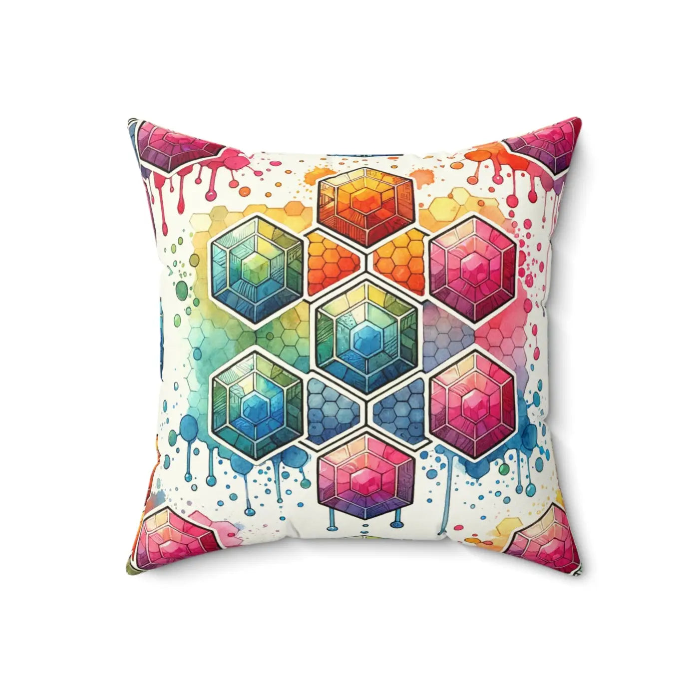 Vibrant Throw Pillows - Colorful Geometrical Designs - DipaliZ