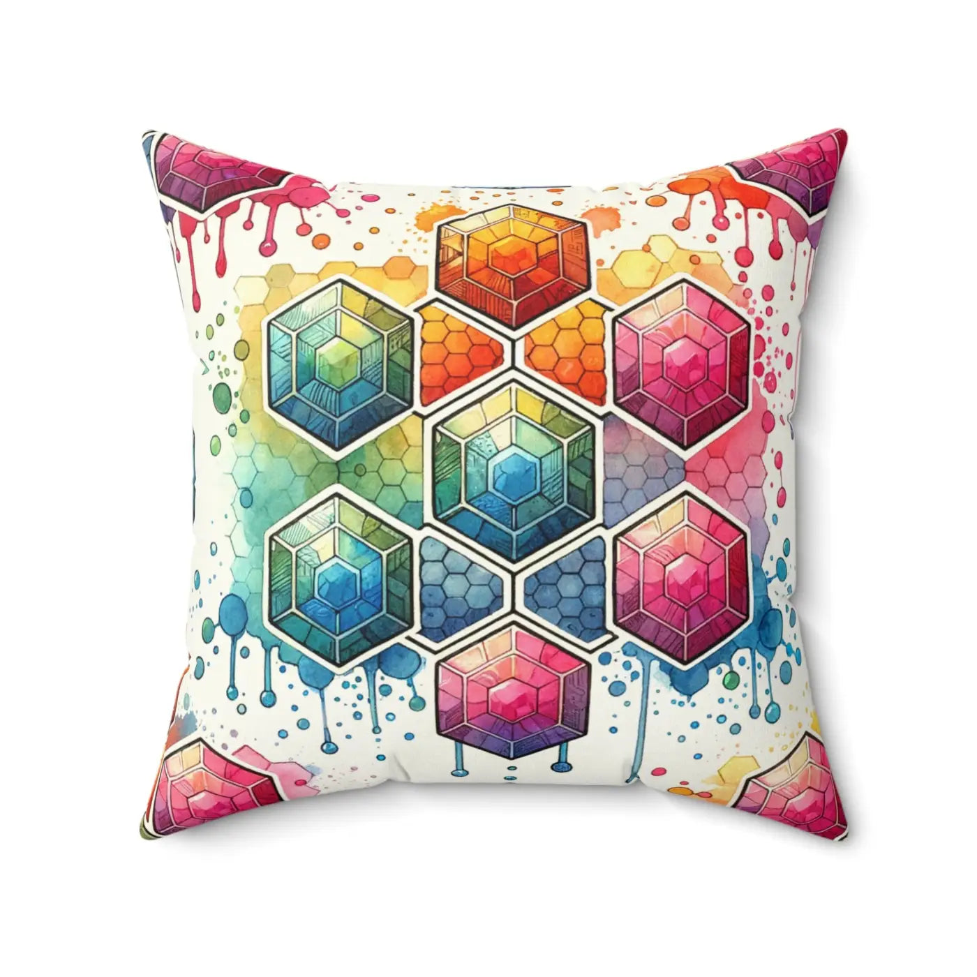 Vibrant Throw Pillows - Colorful Geometrical Designs - DipaliZ
