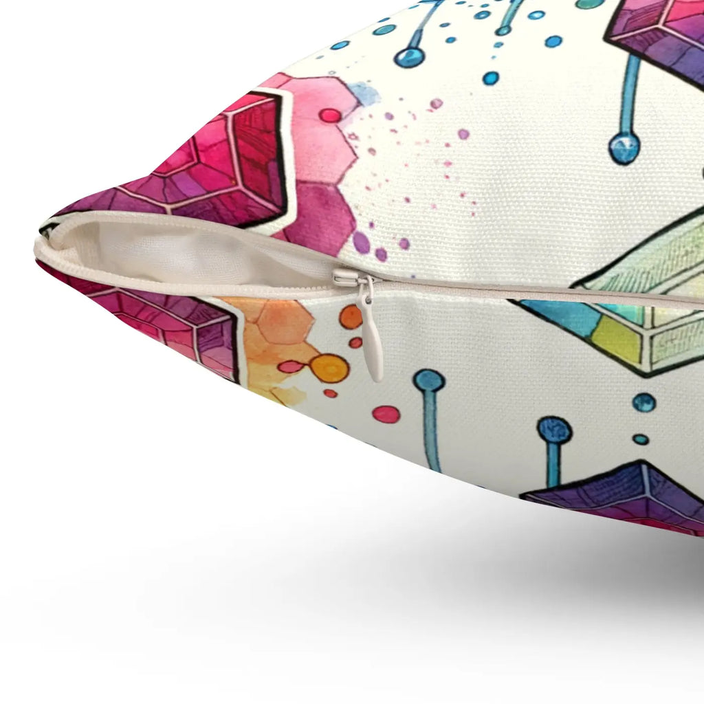 Vibrant Throw Pillows - Colorful Geometrical Designs - DipaliZ