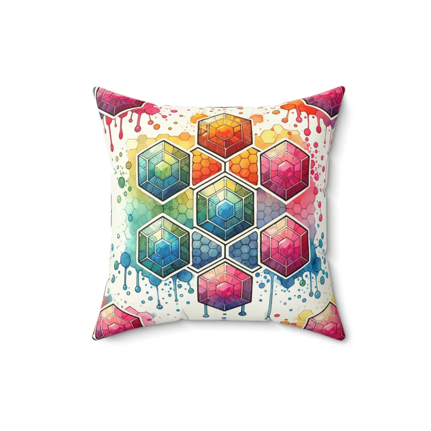Vibrant Throw Pillows - Colorful Geometrical Designs - DipaliZ