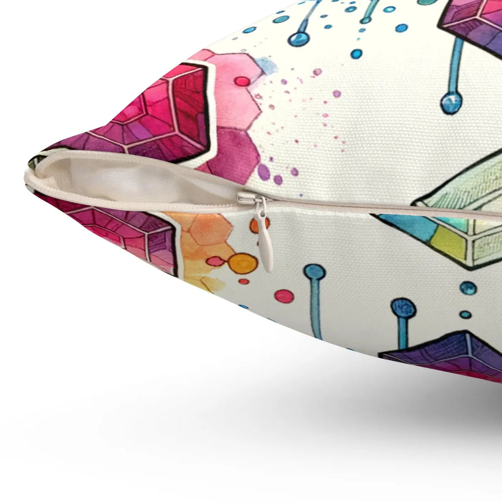 Vibrant Throw Pillows - Colorful Geometrical Designs - DipaliZ