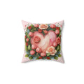 Floral Heart Square Pillow - Cozy Home Decor - DipaliZ