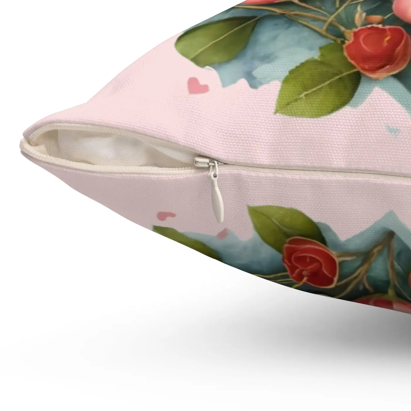 Floral Heart Square Pillow - Cozy Home Decor - DipaliZ