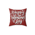 Heart Spun Polyester Square Throw Pillow - Valentine's Day - DipaliZ