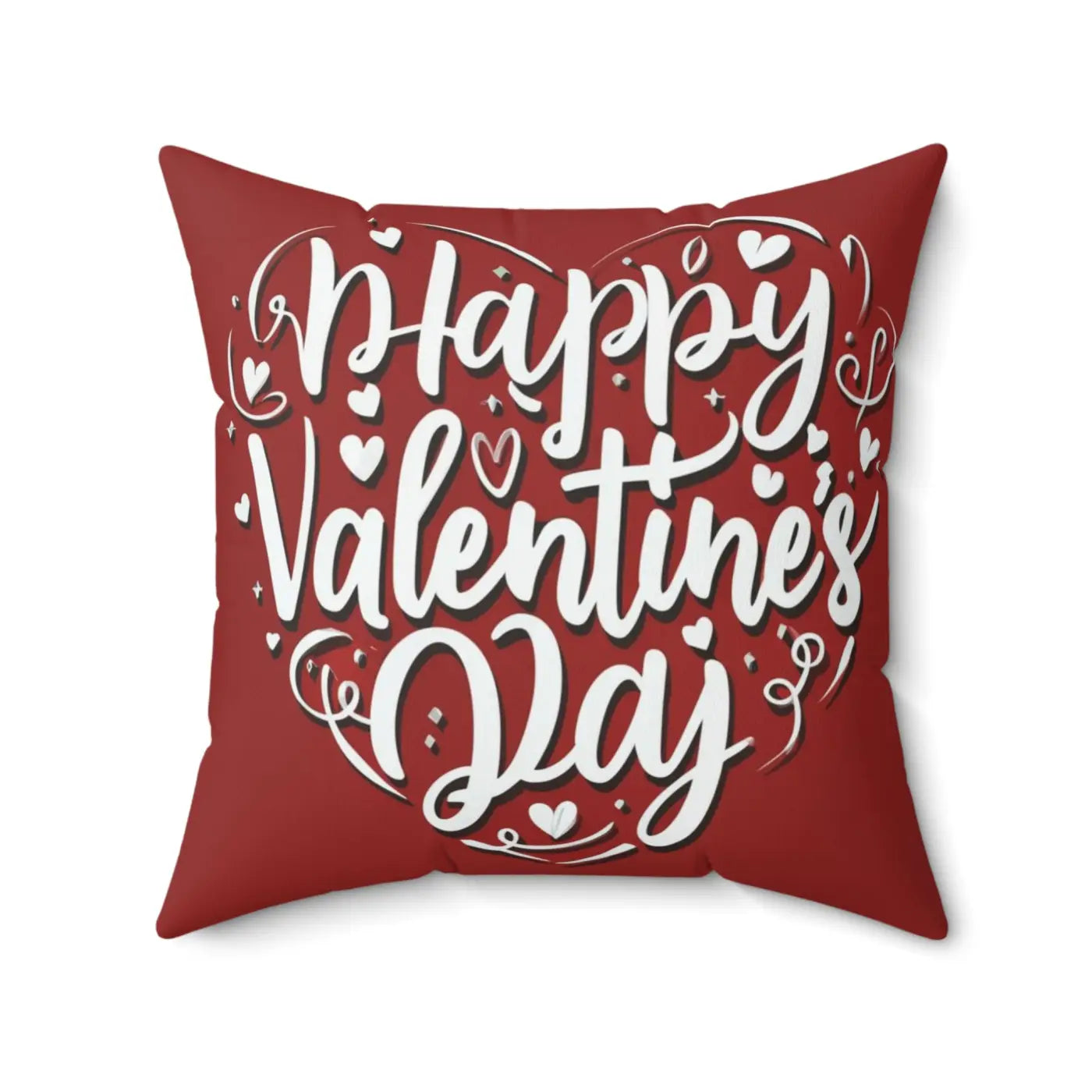 Heart Spun Polyester Square Throw Pillow - Valentine's Day - DipaliZ