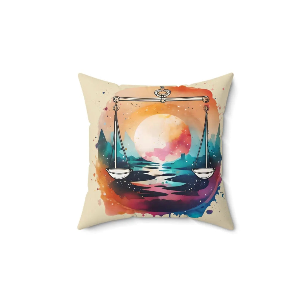 Libra Zodiac Throw Pillow - Spun Polyester Square - DipaliZ