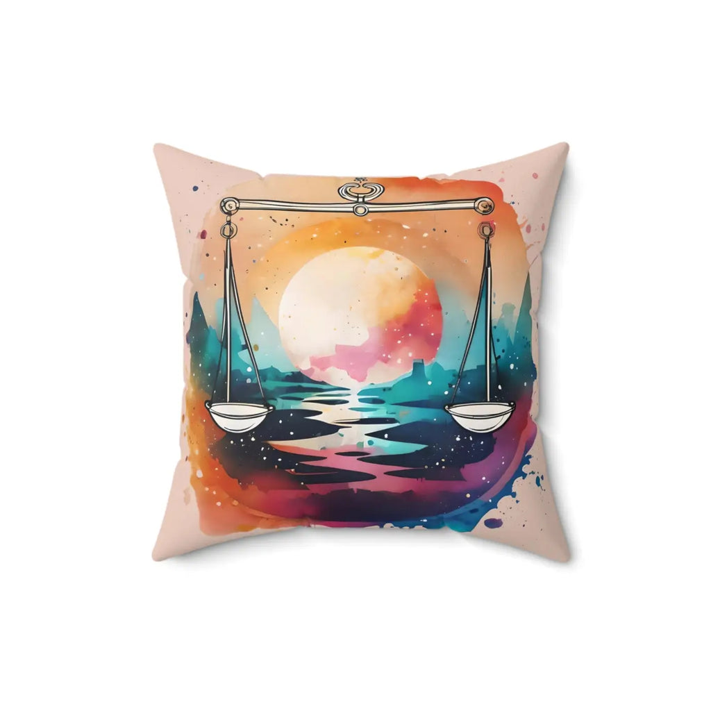 Libra Zodiac Throw Pillow - Spun Polyester Square - DipaliZ