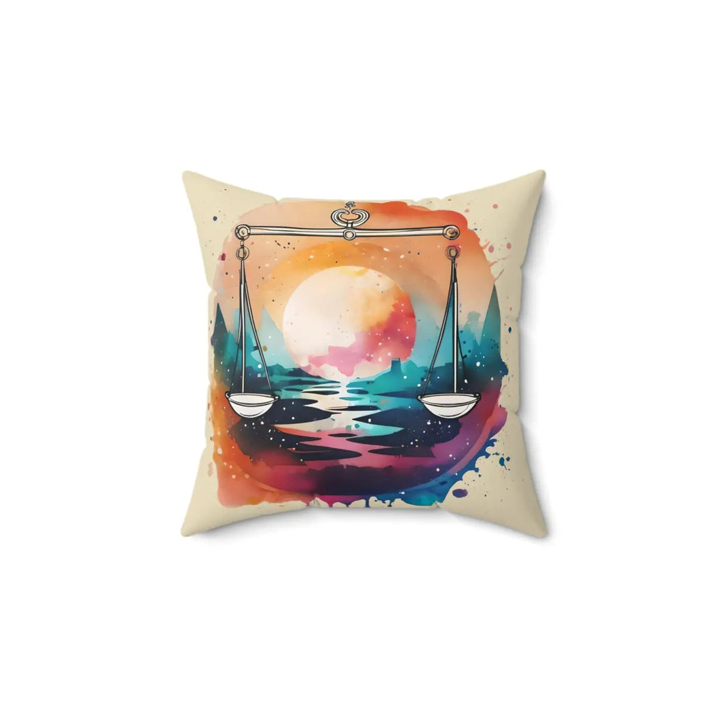 Libra Zodiac Throw Pillow - Spun Polyester Square - DipaliZ