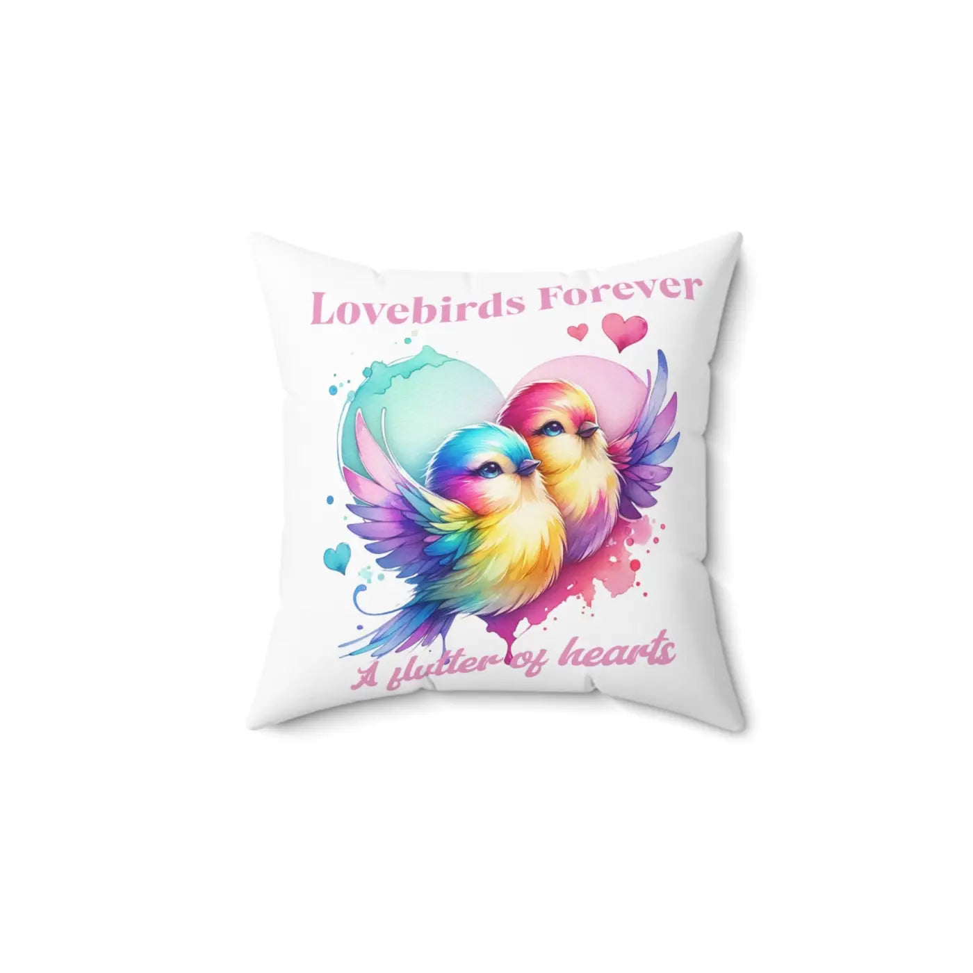 Lovebirds Throw Pillow - Spun Polyester Square Comfort - DipaliZ