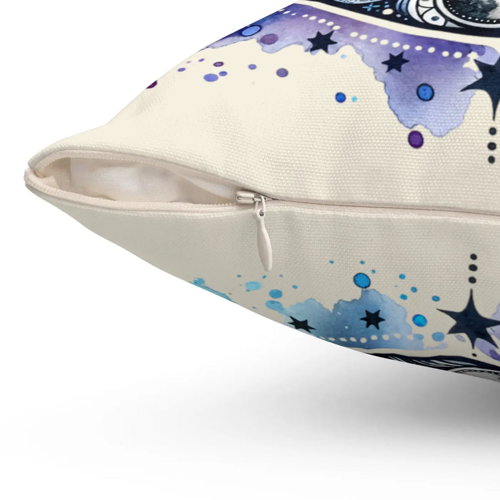 Cosmic Spun Polyester Square Pillow - Moon Magic Decor - DipaliZ