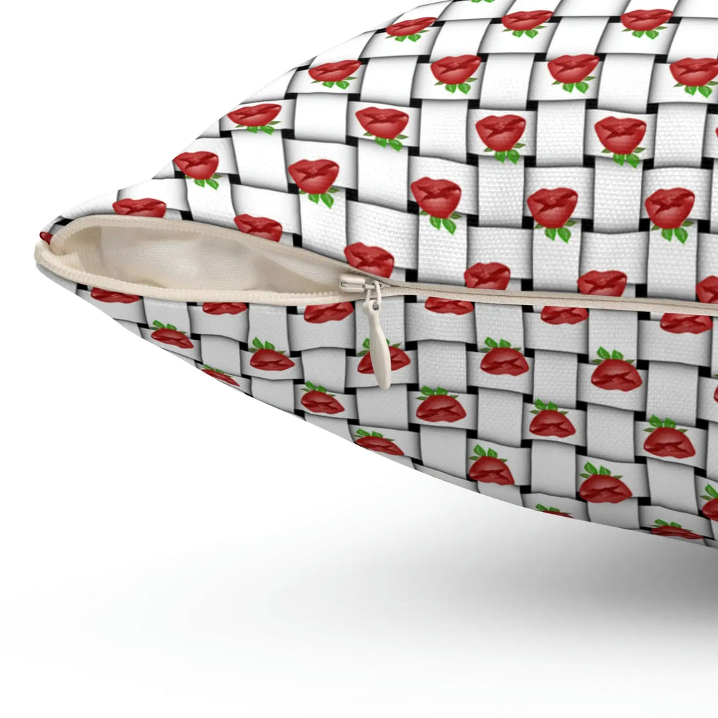 Polyester Square Pillow - Weaved Background Comfort - DipaliZ