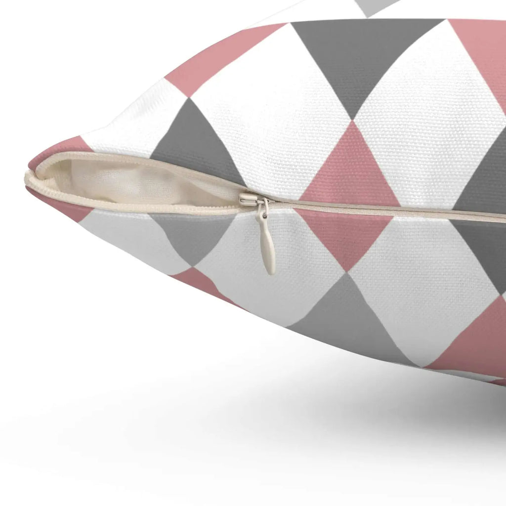 Polyester Square Pillow - Bold Geometric Design - DipaliZ
