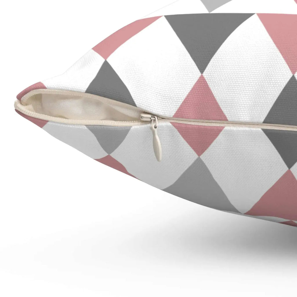 Polyester Square Pillow - Bold Geometric Design - DipaliZ