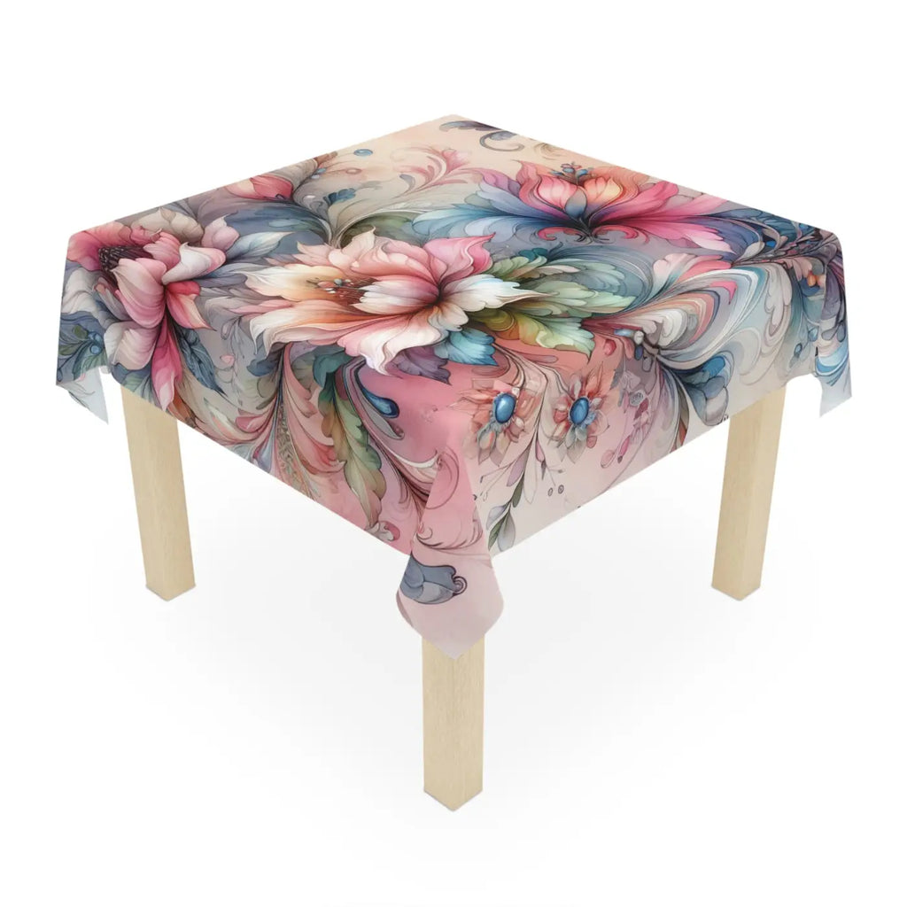 Intricately Designed Watercolor Tablecloth - Elegant Dining - DipaliZ
