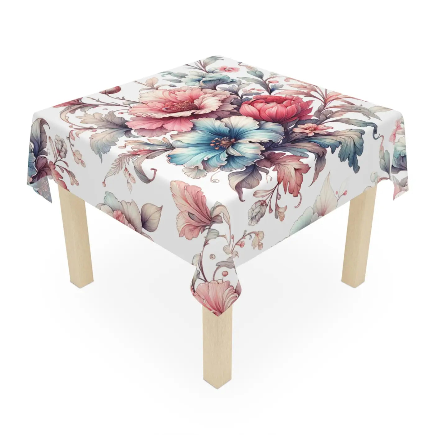 Watercolor Flowers Intricately Designed Tablecloth - DipaliZ