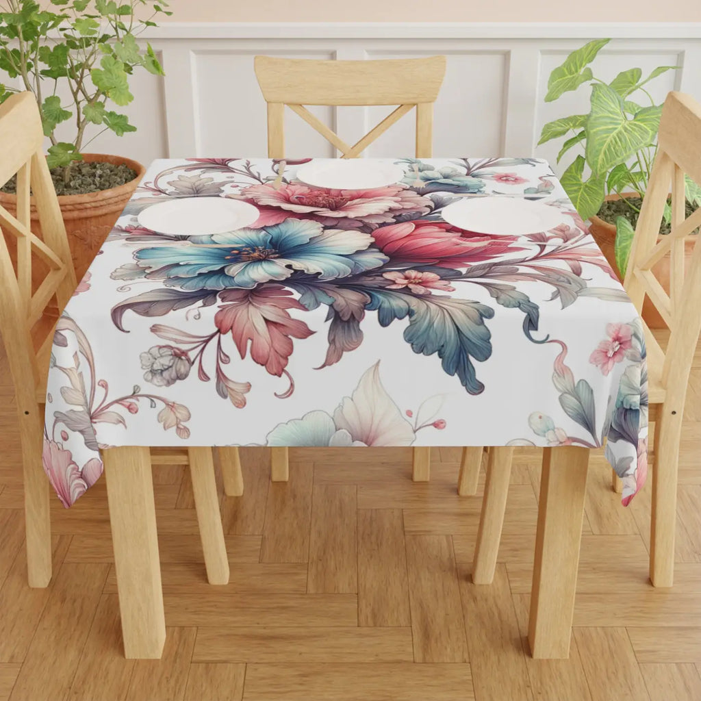 Watercolor Flowers Intricately Designed Tablecloth - DipaliZ