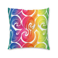 Rainbow Swirl Tufted Floor Pillow - Vibrant Home Decor - DipaliZ
