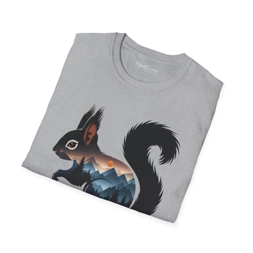 Unisex Softstyle T-Shirt - Squirrel Mountain Design - DipaliZ