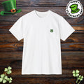 St Patricks Day Clover Pocket Tee - Festive Irish Design - DipaliZ