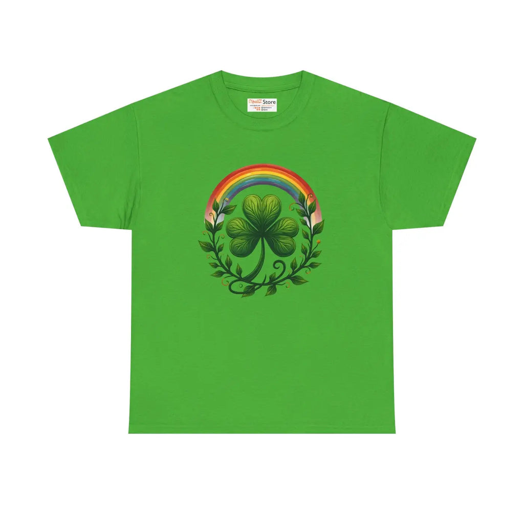 Patricks Unisex Heavy Cotton Tee Shamrock Rainbow - DipaliZ