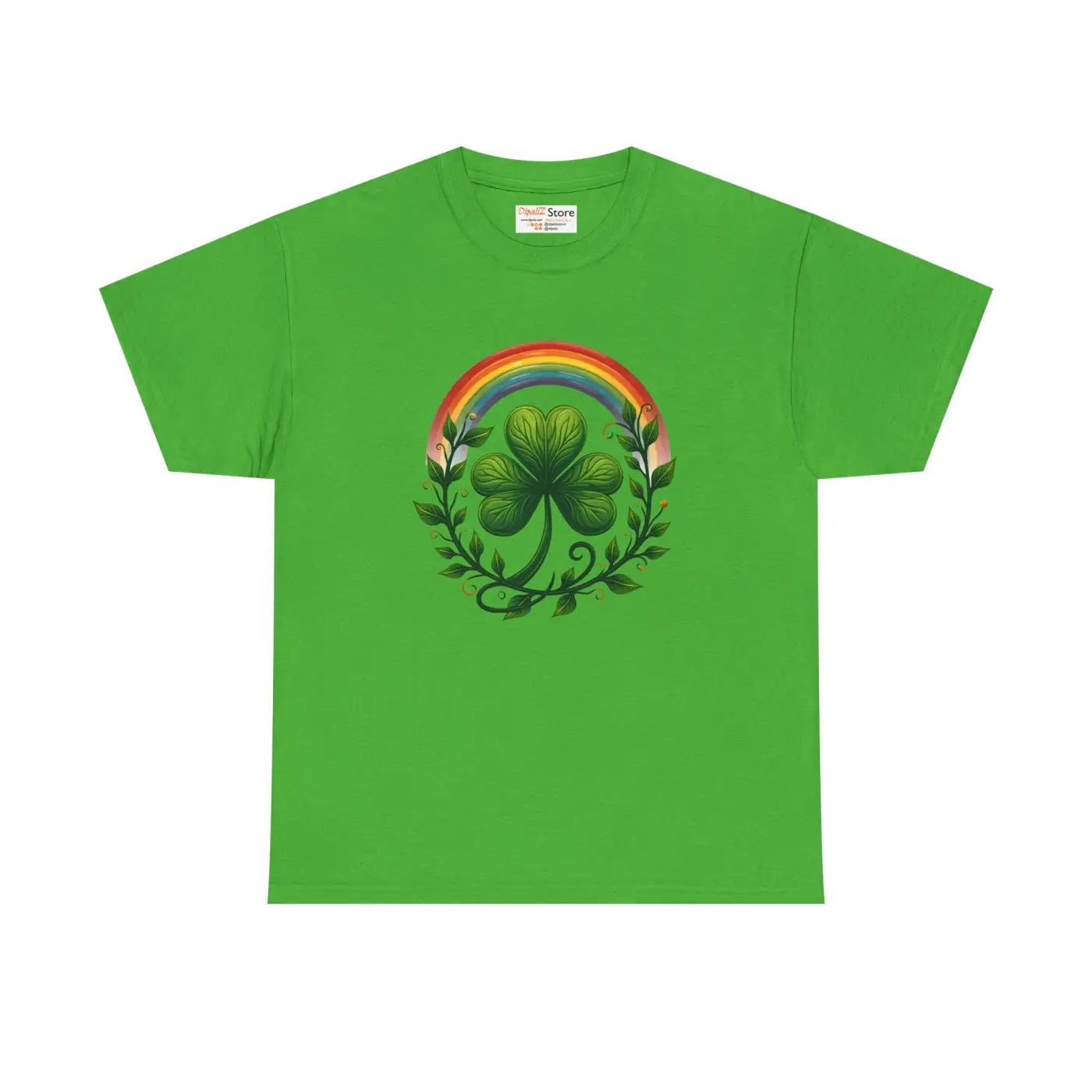 Patricks Unisex Heavy Cotton Tee Shamrock Rainbow - DipaliZ