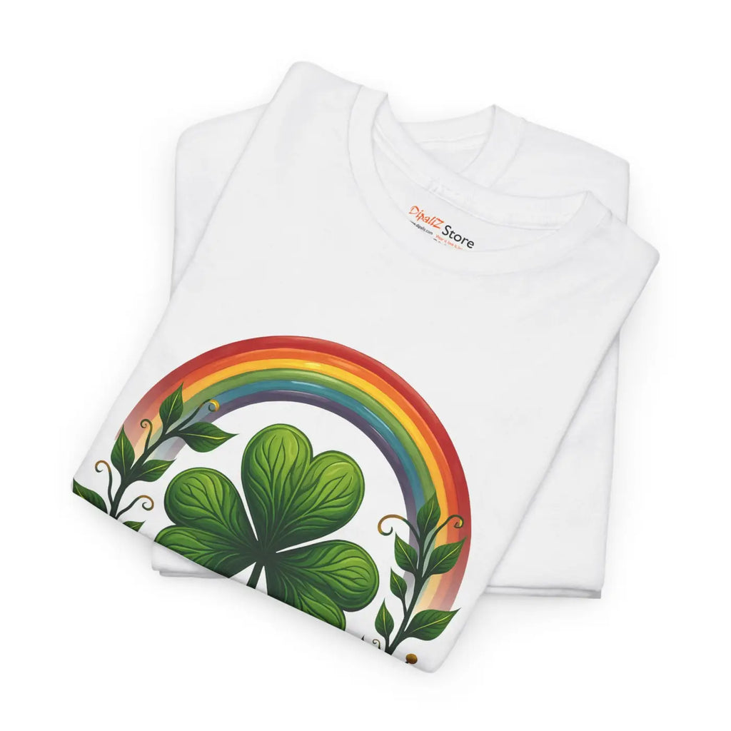 Patricks Unisex Heavy Cotton Tee Shamrock Rainbow - DipaliZ