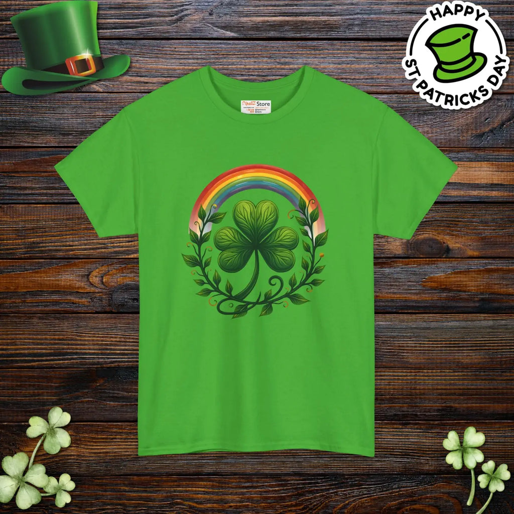 Patricks Unisex Heavy Cotton Tee Shamrock Rainbow - DipaliZ