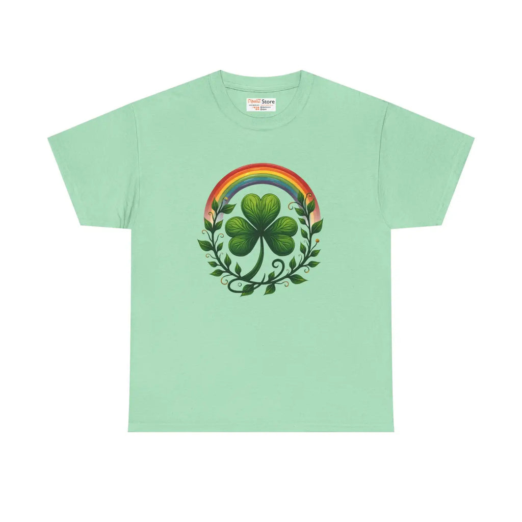 Patricks Unisex Heavy Cotton Tee Shamrock Rainbow - DipaliZ