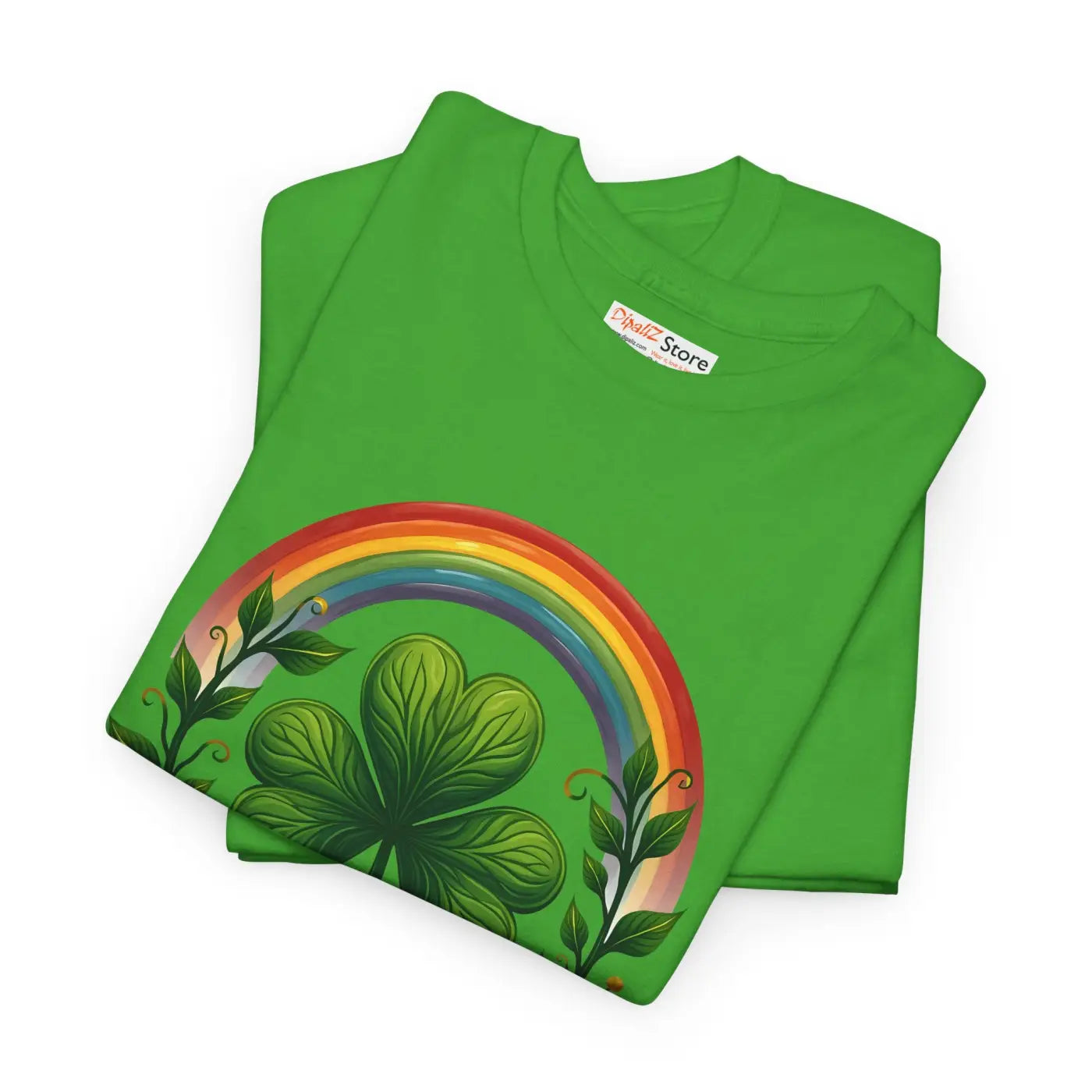 Patricks Unisex Heavy Cotton Tee Shamrock Rainbow - DipaliZ
