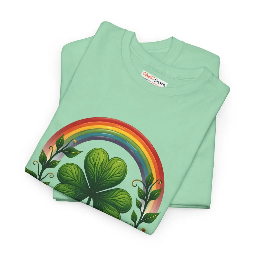 Patricks Unisex Heavy Cotton Tee Shamrock Rainbow - DipaliZ