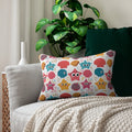 Coastal Vibes Spun Polyester Lumbar Pillow - Starfish and Shells - DipaliZ