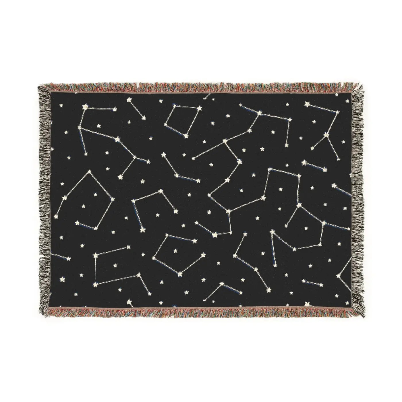 Starry Night Woven Blanket - Cozy Constellation Throw - DipaliZ
