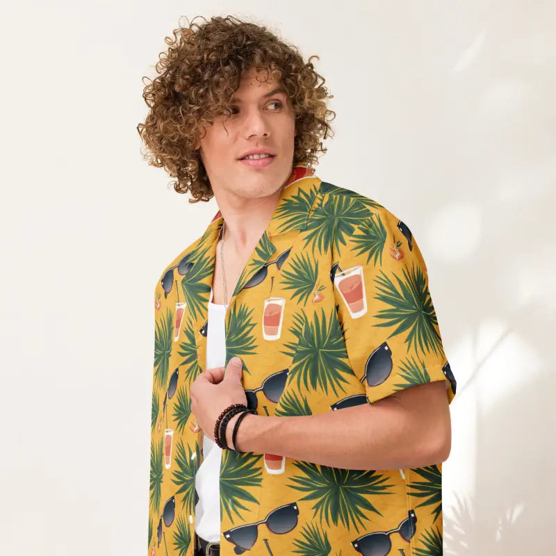 Pineapple Summer Shirt - Tropical Recycled Button Shirt - DipaliZ