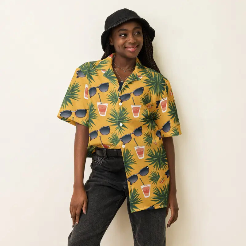 Pineapple Summer Shirt - Tropical Recycled Button Shirt - DipaliZ