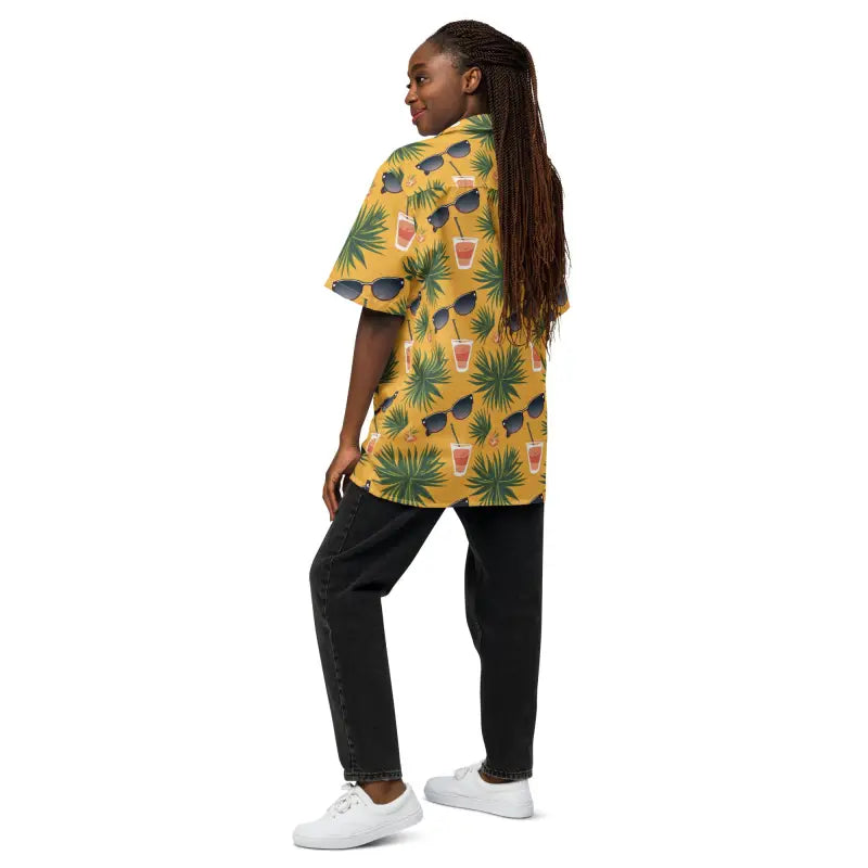 Pineapple Summer Shirt - Tropical Recycled Button Shirt - DipaliZ