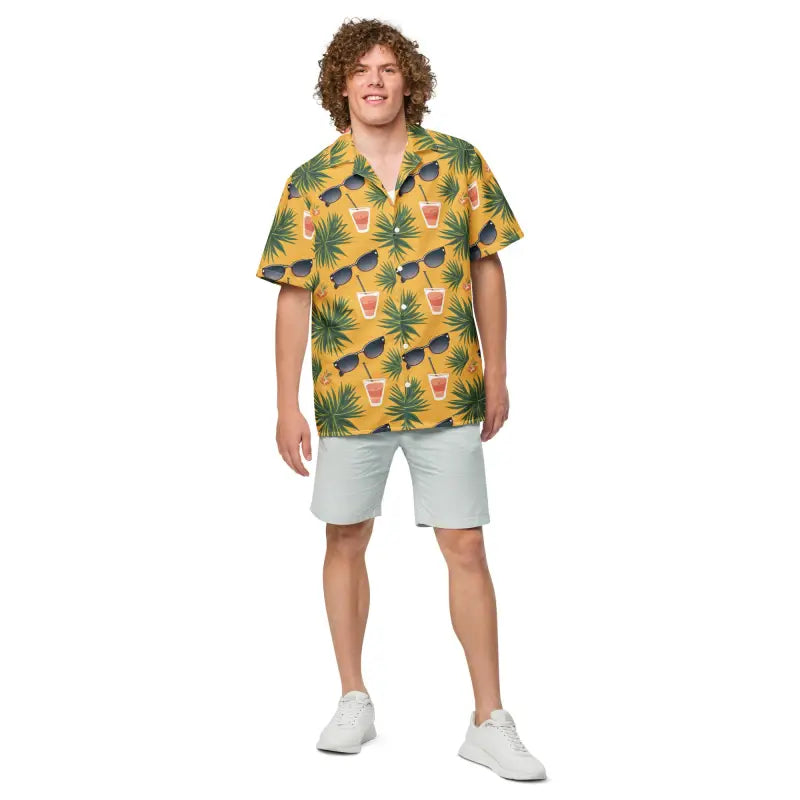 Pineapple Summer Shirt - Tropical Recycled Button Shirt - DipaliZ