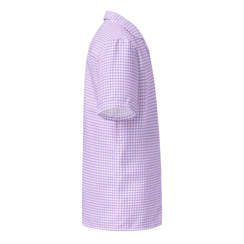 Purple Checkered Moisture Wicking Summer Shirt - DipaliZ