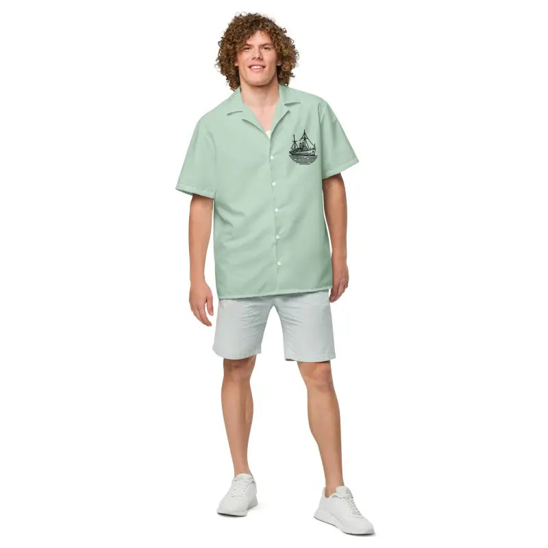 Sail Ship Hawaiian Shirt - Moisture Wicking Explorer Style - DipaliZ