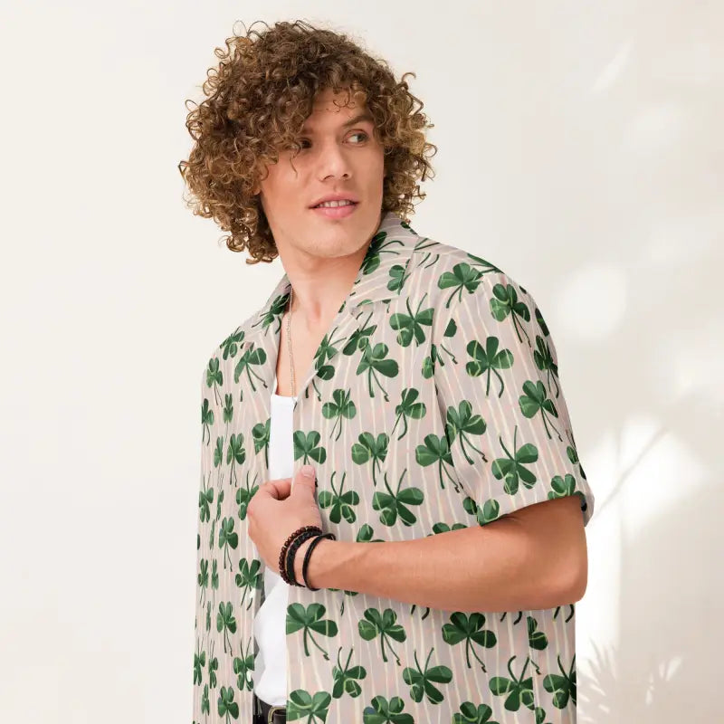 Stripes Unisex Button Shirt - Eco-Friendly Summer Style - DipaliZ