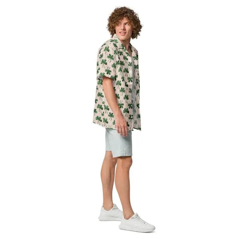 Stripes Unisex Button Shirt - Eco-Friendly Summer Style - DipaliZ