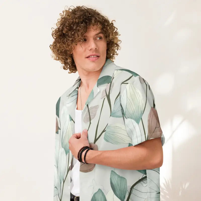Moisture Wicking Unisex Button Shirt - Eco Friendly Summer - DipaliZ
