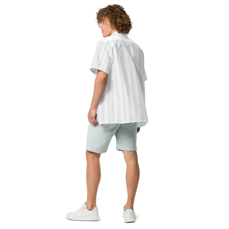 Unisex Button Shirt - Grey White Summer Style - DipaliZ