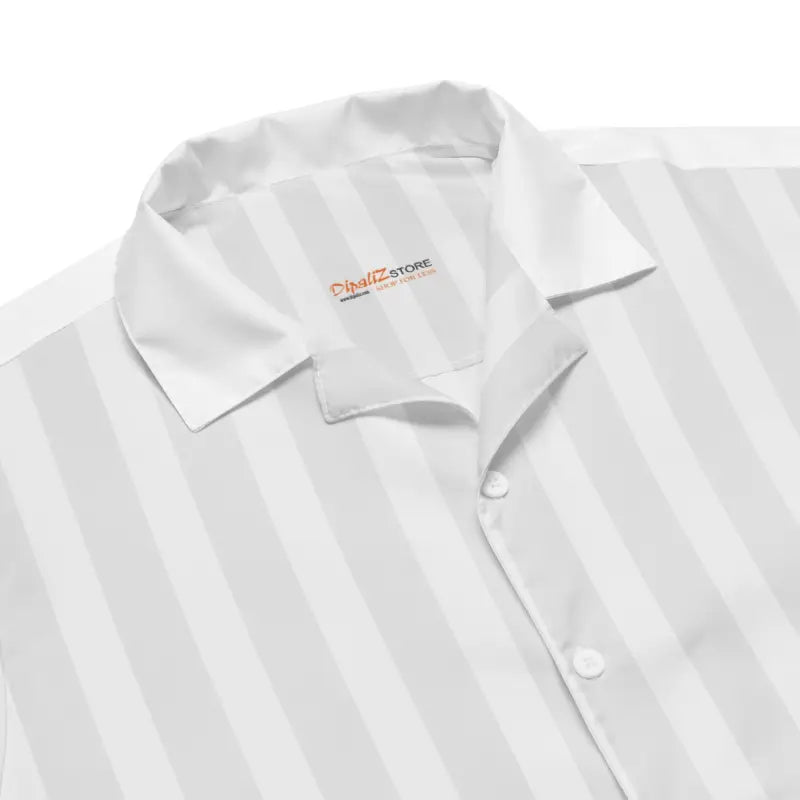 Unisex Button Shirt - Grey White Summer Style - DipaliZ