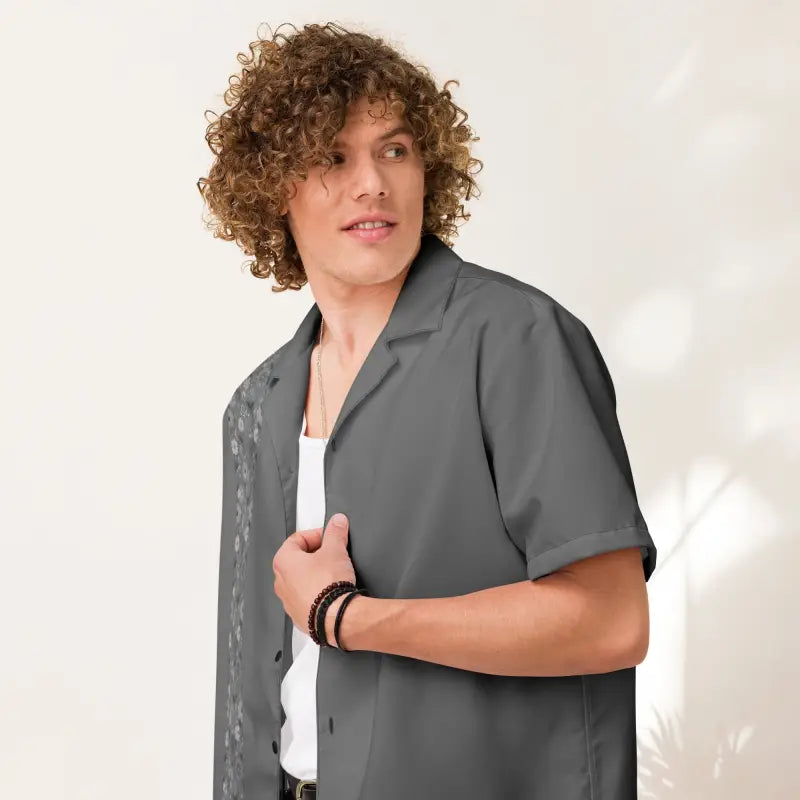 Moisture Wicking Recycled Material Button Shirt - DipaliZ