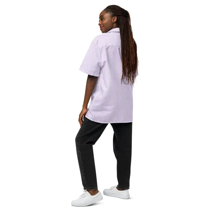 Purple Striped Moisture Wicking Shirt - Cool Comfort - DipaliZ