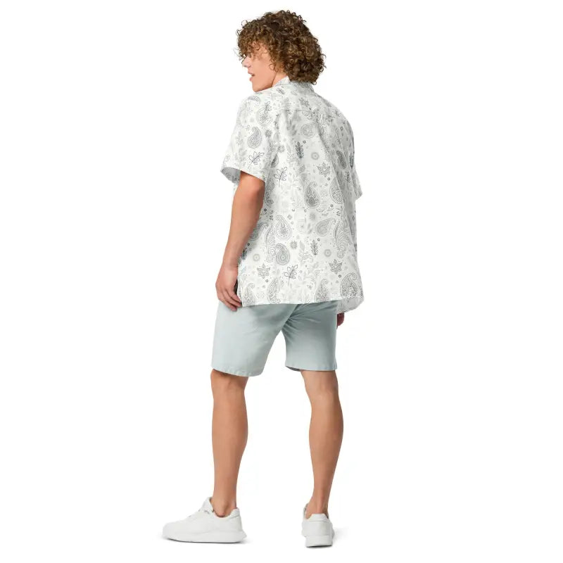 Paisley Pattern Button Shirt - Cool Summer Style - DipaliZ
